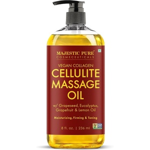 image:imageMajestic Pure Cocoa Mint Massage Oil Cooling Scented Blend 8 Fl OzCellulite