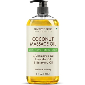 image:imageMajestic Pure Cocoa Mint Massage Oil Cooling Scented Blend 8 Fl OzCoconut