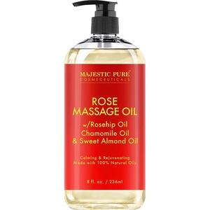 image:imageMajestic Pure Cocoa Mint Massage Oil Cooling Scented Blend 8 Fl OzRose Without Roller