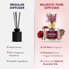 image:imageMajestic Pure Lemongrass Reed Diffuser for Home Bathroom amp Office  Natural Aromatherapy Air Freshener amp Room Fragrance with Reed Sticks amp Dried Flowers 34 fl ozRose  Oak