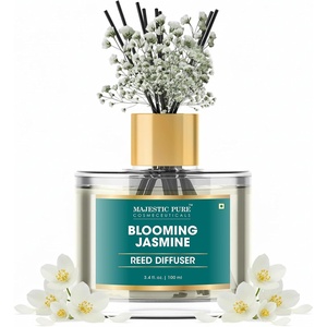 image:imageMajestic Pure Lemongrass Reed Diffuser for Home Bathroom amp Office  Natural Aromatherapy Air Freshener amp Room Fragrance with Reed Sticks amp Dried Flowers 34 fl ozJasmine