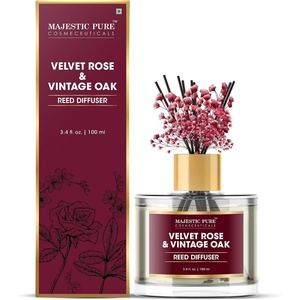 image:imageMajestic Pure Lemongrass Reed Diffuser for Home Bathroom amp Office  Natural Aromatherapy Air Freshener amp Room Fragrance with Reed Sticks amp Dried Flowers 34 fl ozRose  Oak