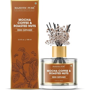 image:imageMajestic Pure Lemongrass Reed Diffuser for Home Bathroom amp Office  Natural Aromatherapy Air Freshener amp Room Fragrance with Reed Sticks amp Dried Flowers 34 fl ozCoffee  Roasted Nuts
